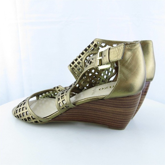 Enzo Angiolini Women‎ Gladiator Shoes Quinn Bronze Leather Buckle Size 8 Medium - Picture 8 of 10